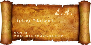 Liptay Adalbert névjegykártya